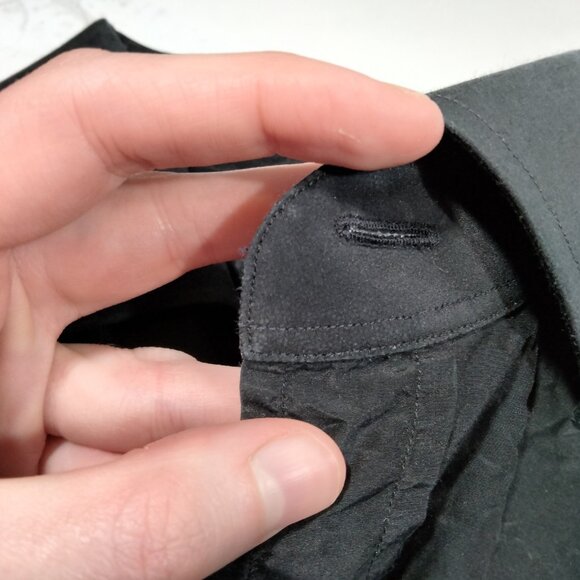 Tom Ford Mens Silk Cotton Blend Satin Button-Up Shirt Size 42 Black - Picture 3 of 9